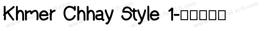 Khmer Chhay Style 1字体转换